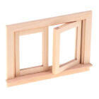 1/12 Dollhouse Miniature Wood 2 Pane Window Frame Diy Furniture Accessory* L ?Of