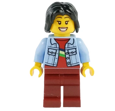 LEGO® Carousel Ride Patron Woman with Denim Jacket Minifigure™ Set twn500 - Image 1 of 2