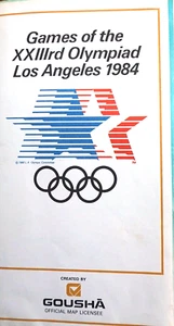 1984 Los Angeles Offizielle Veranstaltungsortskarte von Gousha - Bild 1 von 3