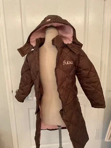 Fubu the Collection Girls Hooded Button Down Brown Jacket Size 7/8~NWT - Picture 1 of 9