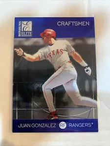 JUAN GONZALEZ 1998 DONRUSS ELITE CRAFTSMAN /3500 RANGERS #20 - Picture 1 of 2