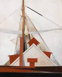 Mástiles de Charles Demuth como impresión artística HIQU sobre lienzo - Imagen 1 de 2