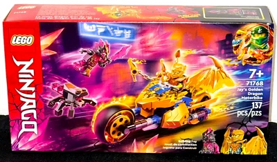 NEW! LEGO (71768) NINJAGO JAY'S GOLDEN DRAGON MOTORBIKE / CRYSTALIZED / JAY GOLD - Image 1 of 2