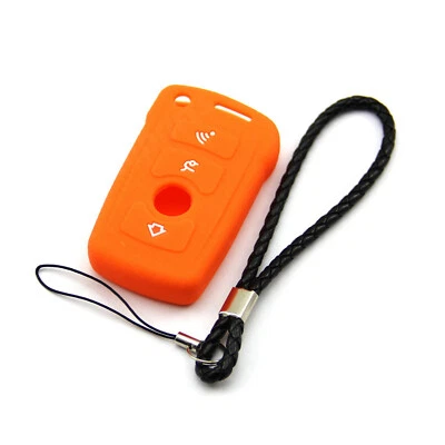 Funda Silicona Naranja Para BMW 6 7 750i 745i 760i Mando a Distancia Smart Key BM02OR Foto 1 de 4