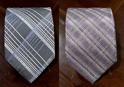 2 corbatas de seda premium CALVIN KLEIN nuevas Foto 1 de 4