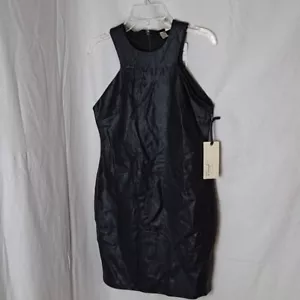 New Forever 21 Faux leather Bodycon Dress Black sleeveless Small - Picture 1 of 8