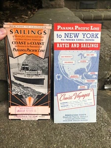 1930 & 1939 Panama Pacific Line -Havana to New York Brochures.....2 Items - Picture 1 of 8