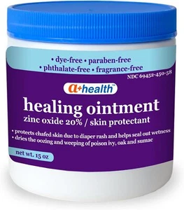 Zinc Oxide 20% Healing Ointment Skin Protectant Barrier 15 Oz Jar Provides... - Picture 1 of 6