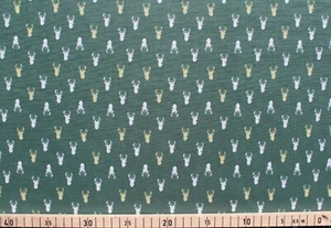 Baumwolle Poplin Druck, Quality Textiles, Rentiere, Grün, 147 cm - Bild 1 von 5