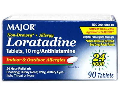 Major Non-Drowsy Allergy Loratadine 10mg Antihistamine, 90 Tablets - Image 1 of 4