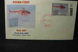 2011 Bell 407 Helicopter "Polar First" Tinker AFB Oklahoma on 44ct "Zazzle" - Picture 1 of 5