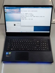 MSI GE76 Raider GAMING LAPTOP 17.3" i7-12700H RTX 3080 8GB, 1.5TB SSD, 16GB RAM - Picture 1 of 6