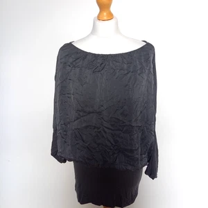 Hecho en Italia Talla Única Gris Mezcla de Seda Longline Top Jersey Forro y Falda - Imagen 1 de 8