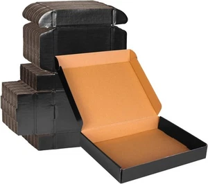 13x10x2 Black Cardboard Boxes 30 Pack, Shipping Boxes for Small Business Mail... - Picture 1 of 6