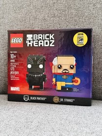Lego 2016 SDCC Excl Marvel BrickHeadz 41493 Black Panther & Doctor Strange MISB