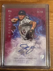 Autógrafos magenta Topps Inception 2017 #116 JaCoby Jones 05/99 Detroit Tigers - Imagen 1 de 2