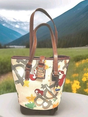 Dooney & Bourke 1975 Splatter Splash Paint Coated Canvas Leather Satchel Bag - Image 1 of 4