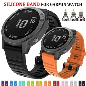 Silikon Armband Ersatz Für Garmin Fenix 7X 7 6X 6 5X Plus 3HR S70 Quick Fit Band - Bild 1 von 40