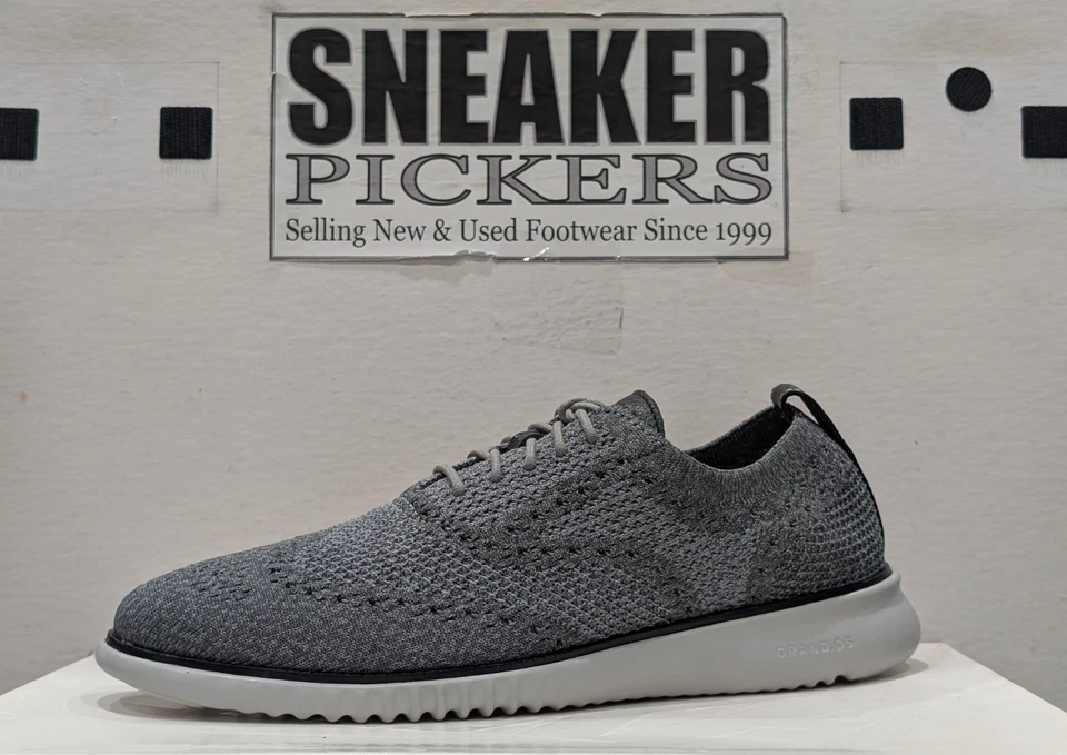 Cole Haan 2 Zerogrand Stitchlite Oxford Wingtip Gray Shoes Sz 13 C27565