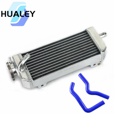 Radiador de alumínio + mangueira azul compatível com 2002-2021 Suzuki RM85/ 2002-2012 Suzuki RM85L - Imagem 1 de 4