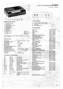 Service Manual-Anleitung in Dutch für Philips EL 3312  - Picture 1 of 1