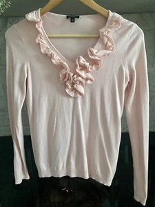 TALBOTS DAMEN-PULLOVER XS HELLROSA V-AUSSCHNITT - Bild 1 von 3