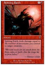 4x Spitting Earth MTG 7th Edition NM Magic Regular