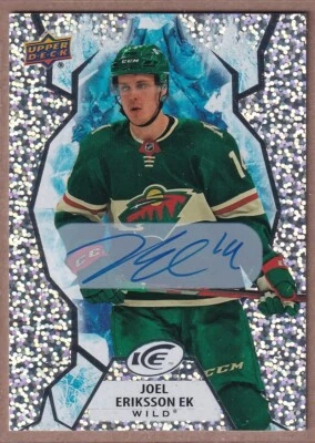 2021-22 Upper Deck Ice Autographs White Snowflake #59 Joel Eriksson Ek AUTO - Image 1 of 2