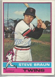 Minnesota Twins STEVE BRAUN autographed 1976 Topps - Picture 1 of 1