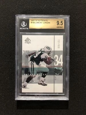 2001 Upper Deck SP Authentic LAMONT JORDAN #166 BGS 9.5 💎 ROOKIE 💎 727/800 - Image 1 of 2