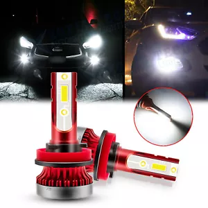 H8 6000K White COB LED Fog Light Bulbs For Infiniti G37 M37 M56 QX56 EX35 FX35 - Picture 1 of 9