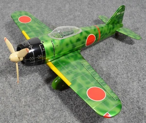 Vintage 1987 Zero Fighter Tin Airplane Toy by Leadworks Inc Japan - Picture 1 of 7