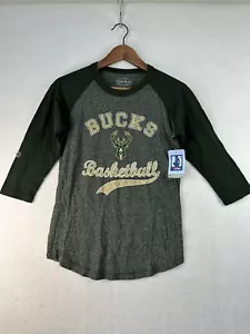 BUCKS MILWAUKEE Baseball Raglan Top XS T-Shirt Ladies NWT - Picture 1 of 6