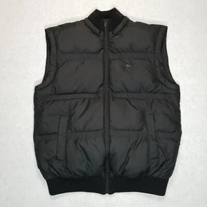 Lacoste Puffer Down Fill Vest Men's Med/50 Black Softshell Metal Black Crocodile - Picture 1 of 8