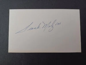 Frank Malzone (d. 2015) Signed Index Card - Red Sox, Angels - K - Picture 1 of 1