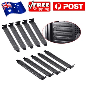5PC PCI Bracket Slot Cover Dust Filter Blank Blanking Plate + Screws Accessory - Bild 1 von 6