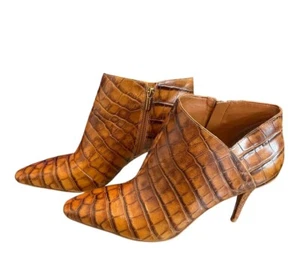 Vince Camuto Avelinsa Womens Embossed Square Toe Booties Size 11M - Picture 1 of 10