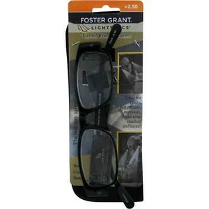 Foster Grant Reading Glasses Lloyd Light Specs LED Readers Unisex Black Frame - Picture 1 of 2