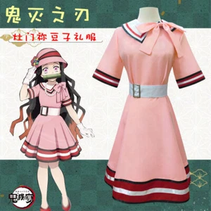 Demon Slayer Kamado Nezuko Cosplay Costume Halloween Party Dress Carnival Suits - Picture 1 of 7