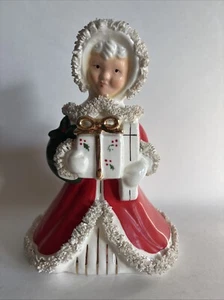 Vintage Relpo Christmas Girl Planter - Picture 1 of 7