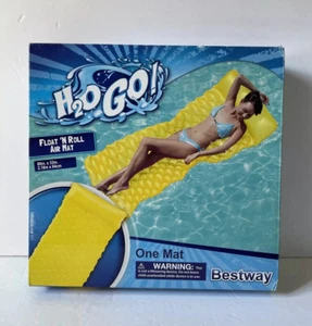 Estera de aire Bestway H2O Go piscina salón flotante N rollo amarillo nuevo 86""L x 33""W - Imagen 1 de 2