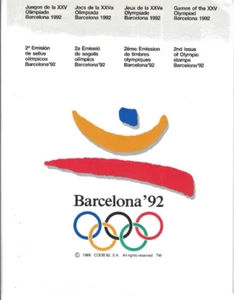 España: 1988; 4 dibujos originales 6X8 pulgadas, carpeta olímpica Barcelona 92 EBES135 - Imagen 1 de 7