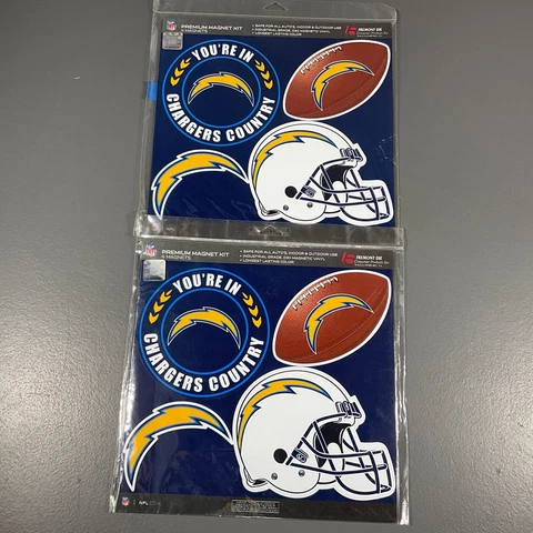 Los Angeles Chargers NFL Football 4 Magnet Premium Magnet Kit Team Logo LOT OF 2 Cover