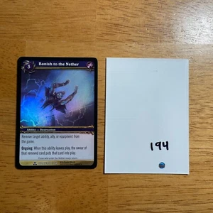 πβοΈ Banish to the Nether - FOIL - WoW World of Warcraft See Pics 4 Cond TCG 194 - Picture 1 of 3