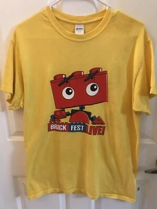 Unisex Lego Brick Fest Live! Yellow T-shirt Size Medium Preowned - Picture 1 of 4