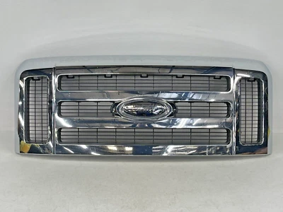 ⭐FORD F-250 F-350 F-450 SUPERDUTY 2008-2010 PARRILLA SUPERIOR DELANTERA CROMADA LOTE DE FABRICANTE ORIGINAL 2390 Foto 1 de 4