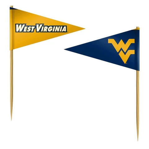 West Virginia Mountaineers Toothpick Flag - 36 Pack Cover