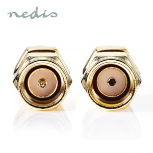 Nedis vergoldeter SMA Adapter/Verpolung/Stecker auf Stecker/2er Pack - Bild 1 von 1