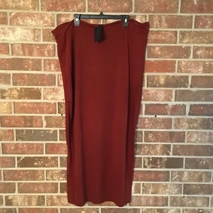 Bryn Walker Hearth Rust Brown 2X Slim Skirt with Back Slit NWT $145 - Picture 1 of 5