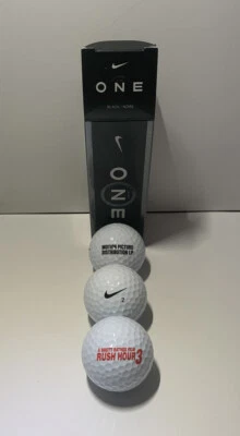 MUY RARO 2005 Nike One Negro TW Tiger Woods Pelotas de Golf Hora punta 3 Pelotas Promocionales Foto 1 de 4